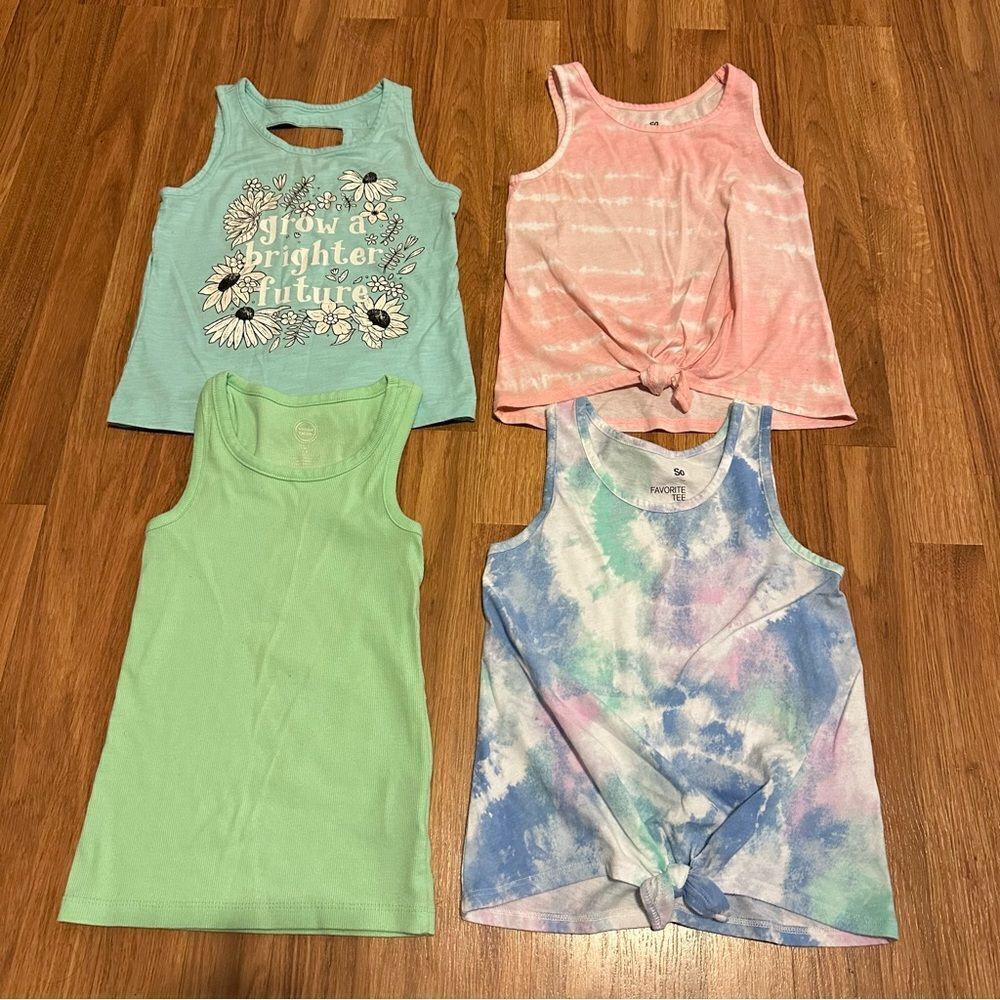 SO / Wonder Nation Tankt Top Lot Colorful Shirts | Girls Size Medium 8